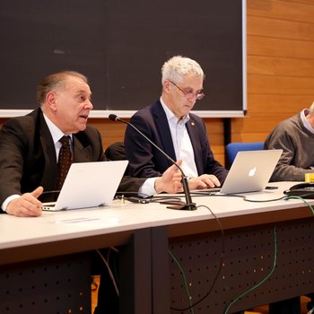 Da sinistra Pascolo Zannini Coen al tavolo relatori